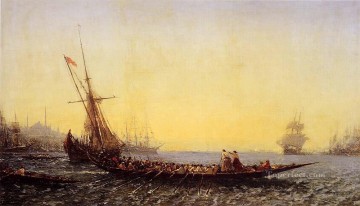 フェリックス・ジエム Painting - コンスタンティノープルの港のボート バルビゾン フェリックス ジエム
